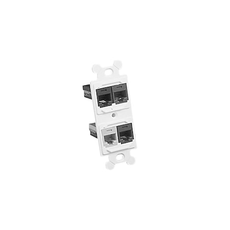 Panduit 4-PORT FLUSH MOUNT UNLOADED, SINGLE GANG 106 STYLE FRAME, OFF WHITE ROHS 190996